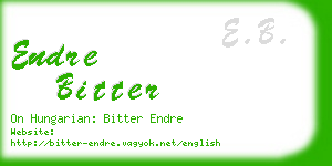 endre bitter business card